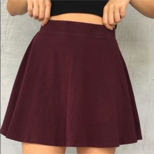 Plum A-line Skirt